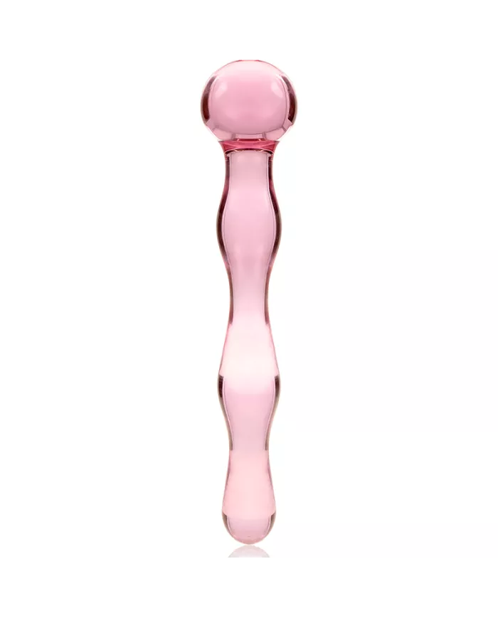 NEBULA SERIES BY IBIZA - MODÈLE 13 GODE EN VERRE BOROSILICATE ROSE 18 CM -O- 3.5 CM