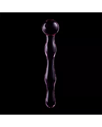 NEBULA SERIES BY IBIZA - MODÈLE 13 GODE EN VERRE BOROSILICATE ROSE 18 CM -O- 3.5 CM