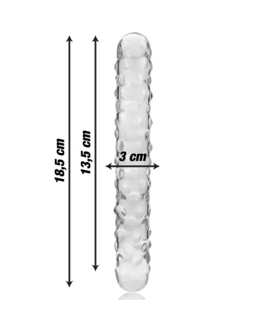 NEBULA SERIES BY IBIZA - MODÈLE 15 GODE EN VERRE BOROSILICATE CLAIR 18.5 CM -O- 3 CM