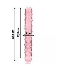 NEBULA SERIES BY IBIZA - MODÈLE 15 GODE EN VERRE BOROSILICATE ROSE 18.5 CM -O- 3 CM