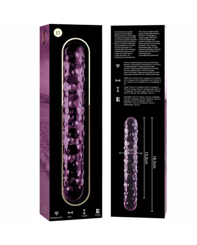 NEBULA SERIES BY IBIZA - MODÈLE 15 GODE EN VERRE BOROSILICATE ROSE 18.5 CM -O- 3 CM