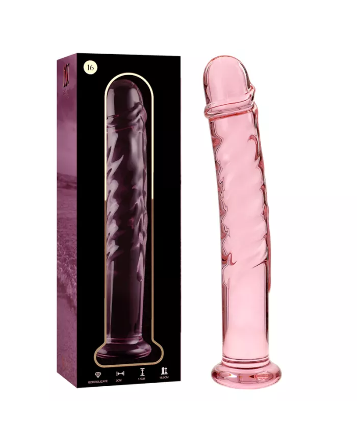 NEBULA SERIES BY IBIZA - MODÈLE 16 GODE EN VERRE BOROSILICATE ROSE 18.5 CM -O- 3 CM
