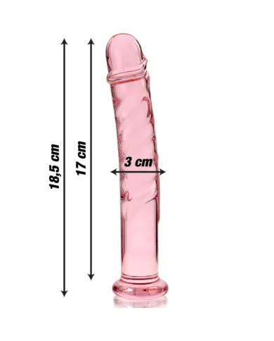 NEBULA SERIES BY IBIZA - MODÈLE 16 GODE EN VERRE BOROSILICATE ROSE 18.5 CM -O- 3 CM
