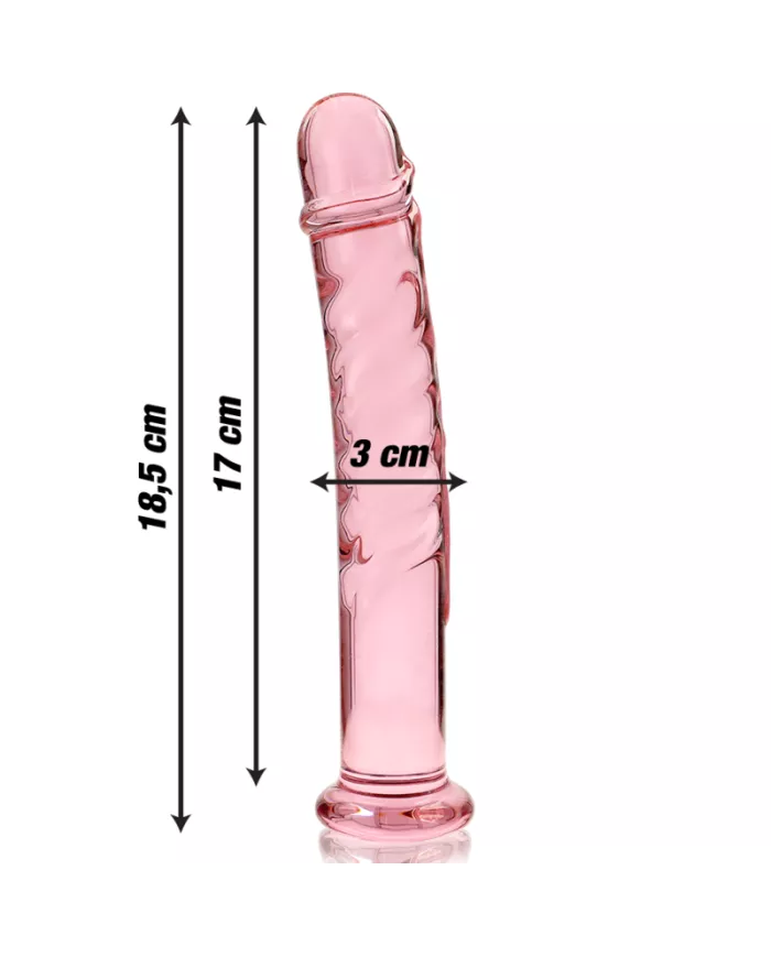 NEBULA SERIES BY IBIZA - MODÈLE 16 GODE EN VERRE BOROSILICATE ROSE 18.5 CM -O- 3 CM