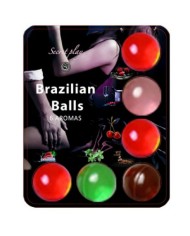 SECRETPLAY - BALLES BRÉSILIENNES LUBRIFIANT HOT BALLS 6 UNITÉS
