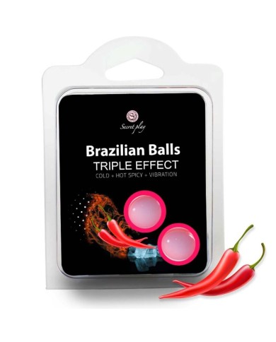 SECRETPLAY - SET 2 BALLES BRÉSILIENNES TRIPLE EFFET