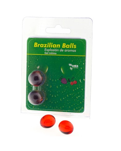 TALOKA - 2 BOULES BRÉSILIENNES GEL INTIME FRAISE & CERISE