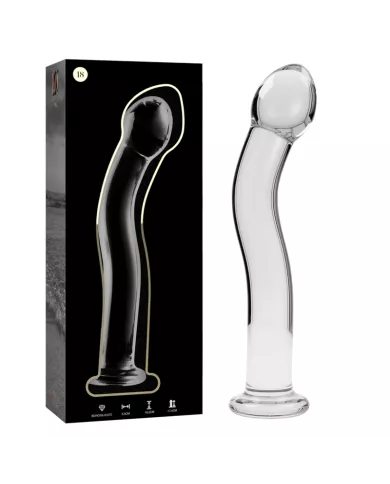 NEBULA SERIES BY IBIZA - MODÈLE 18 GODE EN VERRE BOROSILICATE CLAIR 18.5 CM -O- 3.5 CM