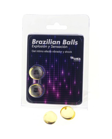 TALOKA - 2 BALLES BRÉSILIENNES VIBRANT & EFFET DE CHOC GEL EXCITANT