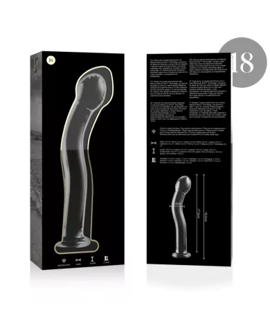 NEBULA SERIES BY IBIZA - MODÈLE 18 GODE EN VERRE BOROSILICATE CLAIR 18.5 CM -O- 3.5 CM