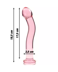 NEBULA SERIES BY IBIZA - MODÈLE 18 GODE EN VERRE BOROSILICATE ROSE 18.5 CM -O- 3.5 CM