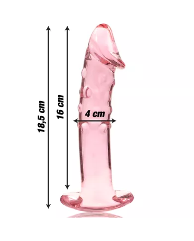 NEBULA SERIES BY IBIZA - MODÈLE 19 GODE EN VERRE BOROSILICATE ROSE 18.5 CM -O- 4 CM