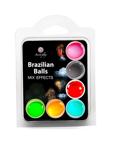 SECRET PLAY - SET 6 BALLES BRÉSILIENNES EFFET MIX