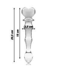 NEBULA SERIES BY IBIZA - MODÈLE 21 GODE EN VERRE BOROSILICATE CLAIR 20.5 CM -O- 3.5 CM