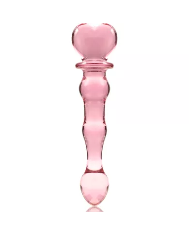 NEBULA SERIES BY IBIZA - MODÈLE 21 GODE EN VERRE BOROSILICATE ROSE 20.5 CM -O- 3.5 CM