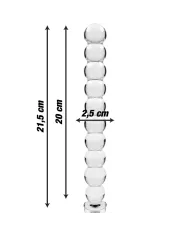 NEBULA SERIES BY IBIZA - MODÈLE 22 GODE EN VERRE BOROSILICATE CLAIR 21.5 CM -O- 2.5 CM
