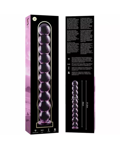 NEBULA SERIES BY IBIZA - MODÈLE 22 GODE EN VERRE BOROSILICATE ROSE 21.5 CM -O- 2.5 CM