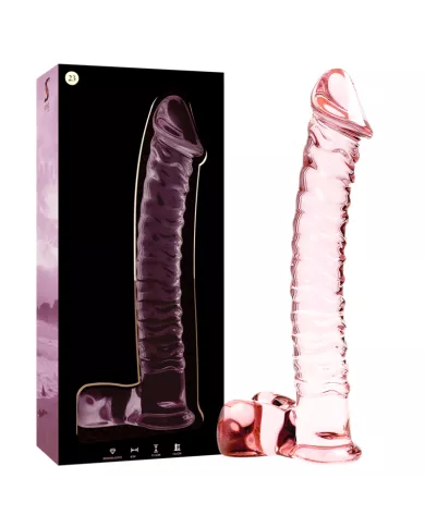 NEBULA SERIES BY IBIZA - MODÈLE 23 GODE EN VERRE BOROSILICATE ROSE 21.5 CM -O- 4 CM