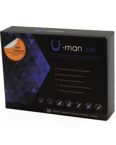 500 COSMETICS - U-MAN AUGMENTE LA TAILLE DU PÉNIS ET LA PUISSANCE SEXUELLE - 30 CAPSULES