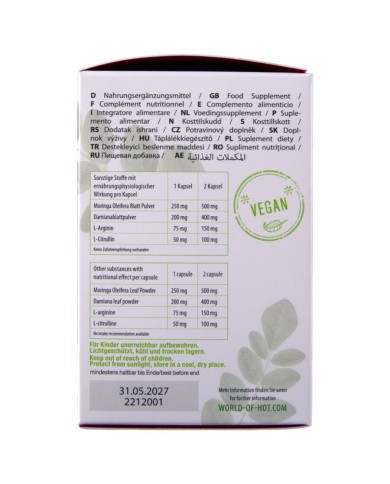 HOT - MORINGA CASQUETTES POUR FEMME 60 UNITÉS