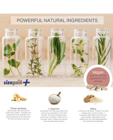 500 COSMETICS - PILULES SIZEGAIN PLUS POUR AGRANDIR LE PÉNIS