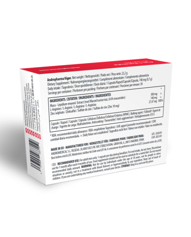 ANDROPHARMA VIGOR - SUPPLÉMENT AMÉLIORATION DE LA LIBIDO