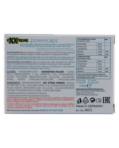 HOT - EXXTREME CAPSULES PUISSANCE MAN 5 UNITÉS