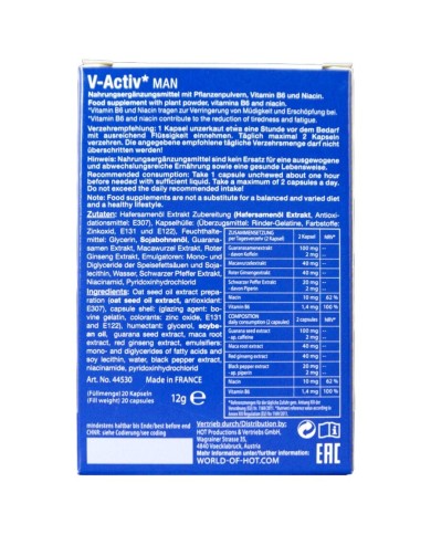 HOT - V-ACTIV CAPSULES HOMME 20 UNITÉS