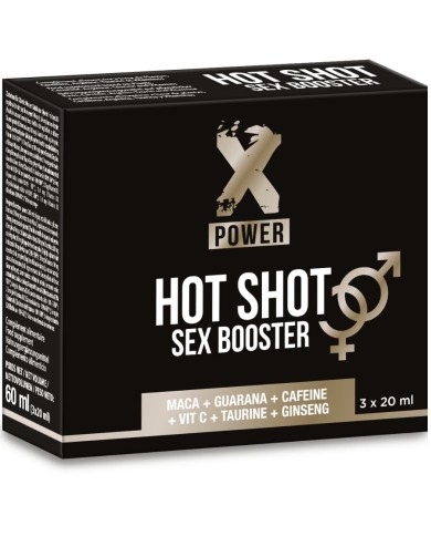 X POWER - HOT SHOT SEX BOOSTER AUGMENTATION DE LA LIBIDO 3 X 20 ML