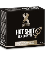 X POWER - HOT SHOT SEX BOOSTER AUGMENTATION DE LA LIBIDO 3 X 20 ML