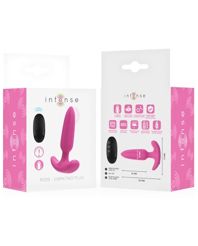 INTENSE - ROSS ANAL PLUG 10 VIBRATIONS ROSE TÉLÉCOMMANDE