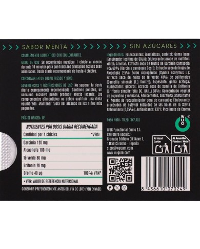 WUG Diet - Contrôle de l'appétit et réduction du grignotage - Plaquette thermoformée de 8 unités