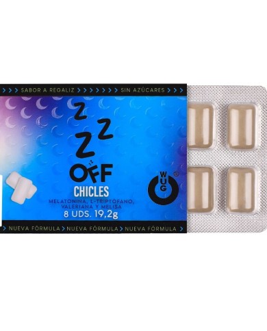 WUG off - Le chewing-gum fonctionnel qui vous aide à vous détendre et à mieux dormir. Plaquette de 8 paquets