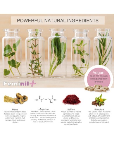 500 COSMETICS - FEMINIL+ AMÉLIORATION DE LA LIBIDO SEXUELLE FÉMININE - 30 CAPSULES