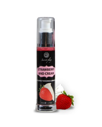 SECRETPLAY - LUBRIFIANT 2-1 EFFET CHALEUR FRAISE & CRÈME 50 ML