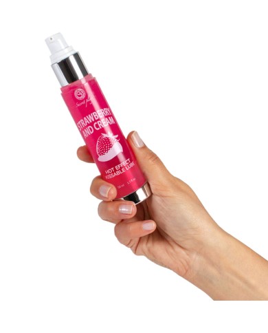 SECRETPLAY - LUBRIFIANT 2-1 EFFET CHALEUR FRAISE & CRÈME 50 ML