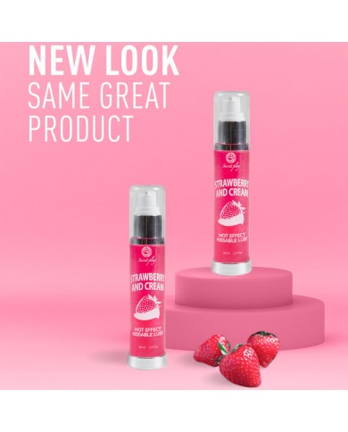 SECRETPLAY - LUBRIFIANT 2-1 EFFET CHALEUR FRAISE & CRÈME 50 ML