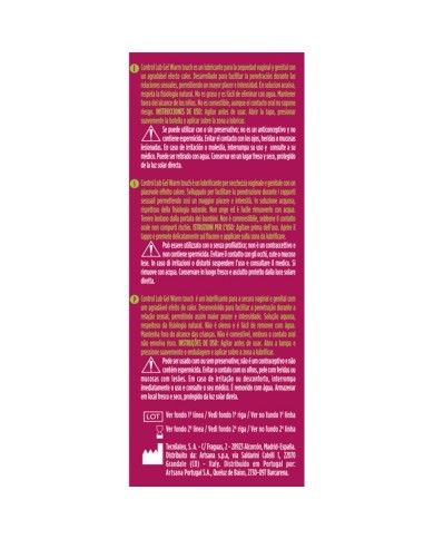 CONTROL - GEL LUBRIFIANT EFFET CHALEUR LUB 75 ML