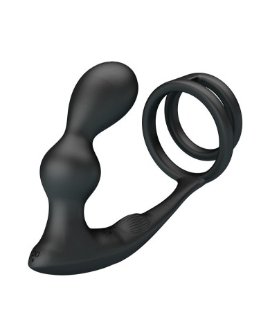 MR PLAY - PLUG ANAL VIBRANT AVEC ANNEAU PÉNIS ET TÉLÉCOMMANDE