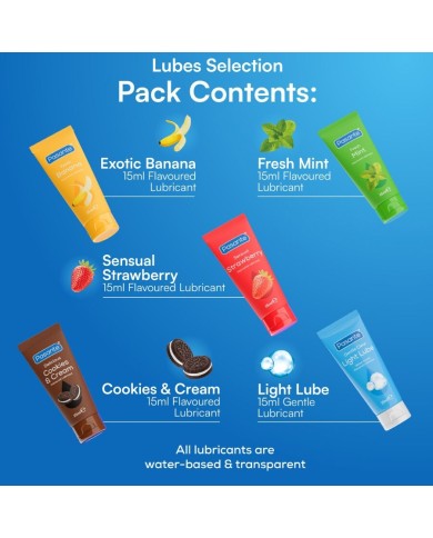 PASANTE - PACK LUBRIFIANTS SAVEURS ASSORTIES 5 UNITÉS X 15 ML