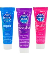 KIT DE LUBRIFIANTS VITAL POUR LA PEAU - AQUA, SUPERSLIDE ET EXCITE (3 x 12 ml)
