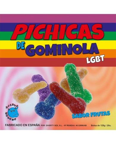 PRIDE - FRUITS DE PÉNIS GUMMY AVEC SUCRE LGBT