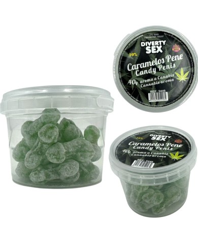 DIABLO GOLOSO - 20 BONBONS POUR PÉNIS ARÔME CANNABIS