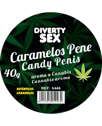 DIABLO GOLOSO - 20 BONBONS POUR PÉNIS ARÔME CANNABIS