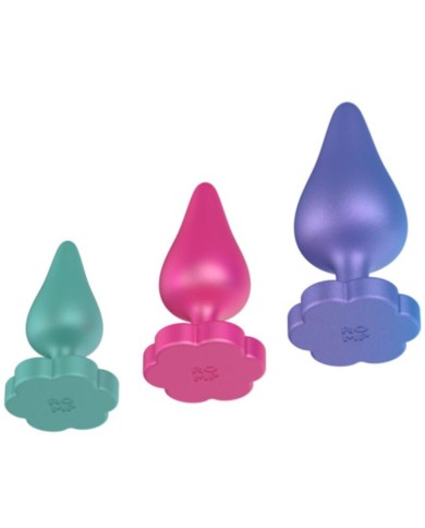 ROMP - KIT D'ENTRAÎNEMENT ANAL LUSTER S/M/L AVEC BASE EN FORME DE FLEUR