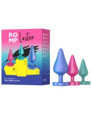 ROMP - KIT D'ENTRAÎNEMENT ANAL LUSTER S/M/L AVEC BASE EN FORME DE FLEUR