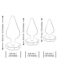 ROMP - KIT D'ENTRAÎNEMENT ANAL LUSTER S/M/L AVEC BASE EN FORME DE FLEUR