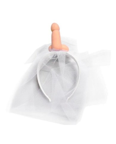 DIABLO PICANTE - VOILE DE MARIÉE BLANC AVEC PÉNIS