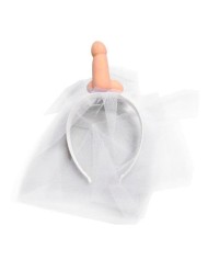 DIABLO PICANTE - VOILE DE MARIÉE BLANC AVEC PÉNIS