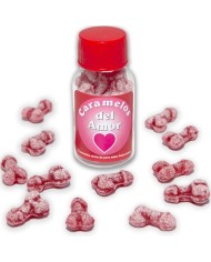 DIABLO PICANTE - 12 BONBONS DAMOUR EN FORME DE PÉNIS FRAISE/CERISE